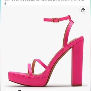 Fluorescent pink heels